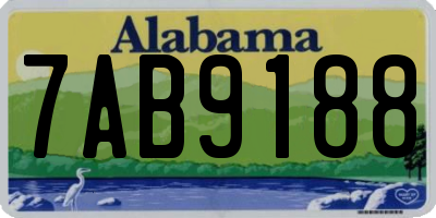AL license plate 7AB9188
