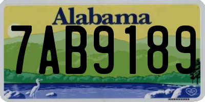 AL license plate 7AB9189