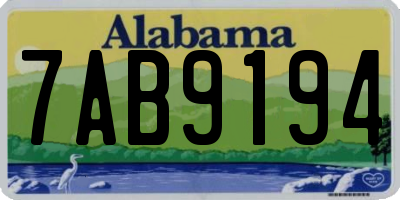 AL license plate 7AB9194