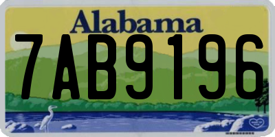 AL license plate 7AB9196