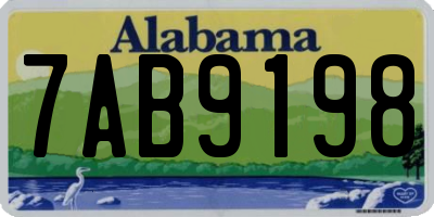 AL license plate 7AB9198