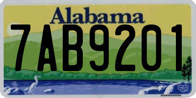 AL license plate 7AB9201