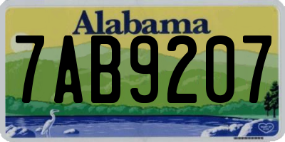 AL license plate 7AB9207