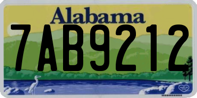 AL license plate 7AB9212