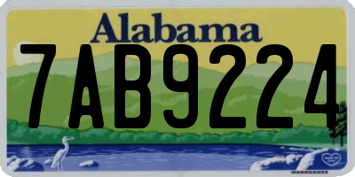 AL license plate 7AB9224