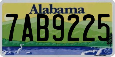 AL license plate 7AB9225