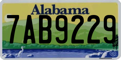 AL license plate 7AB9229