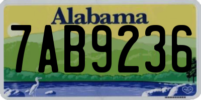 AL license plate 7AB9236