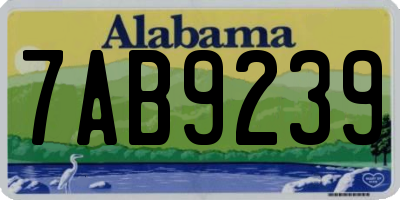 AL license plate 7AB9239