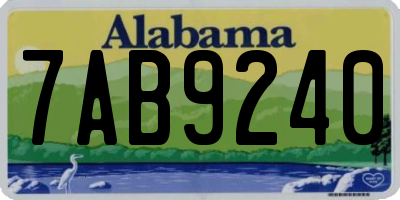 AL license plate 7AB9240