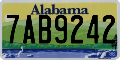 AL license plate 7AB9242
