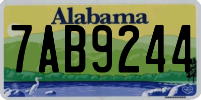 AL license plate 7AB9244