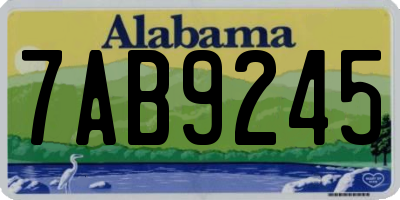 AL license plate 7AB9245