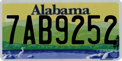 AL license plate 7AB9252