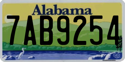 AL license plate 7AB9254