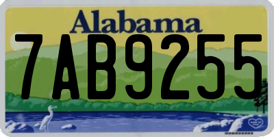 AL license plate 7AB9255