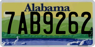 AL license plate 7AB9262