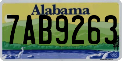 AL license plate 7AB9263
