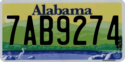 AL license plate 7AB9274