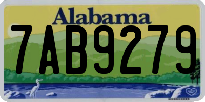 AL license plate 7AB9279