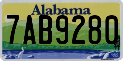 AL license plate 7AB9280