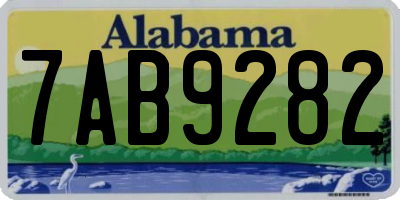 AL license plate 7AB9282