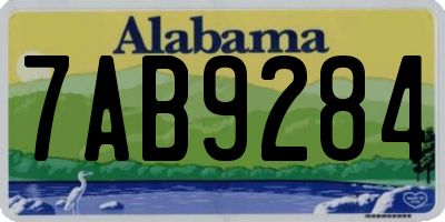 AL license plate 7AB9284