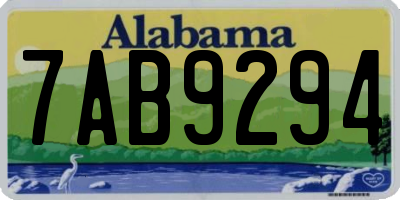 AL license plate 7AB9294