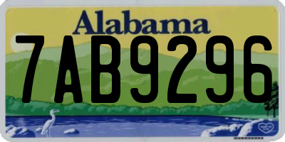 AL license plate 7AB9296