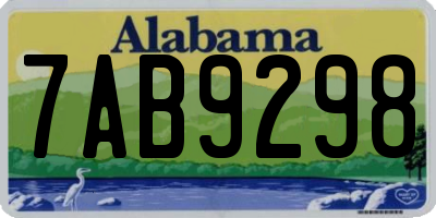 AL license plate 7AB9298