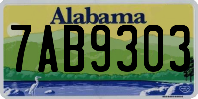 AL license plate 7AB9303