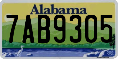 AL license plate 7AB9305