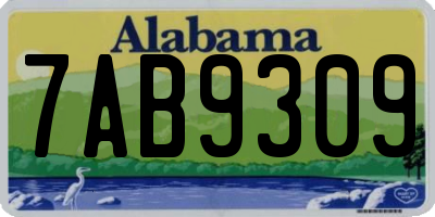 AL license plate 7AB9309