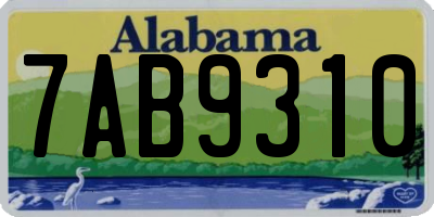 AL license plate 7AB9310