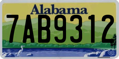 AL license plate 7AB9312