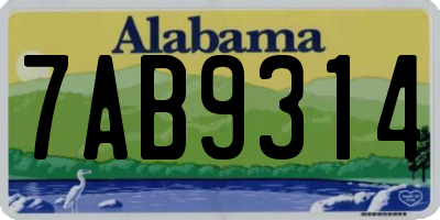 AL license plate 7AB9314