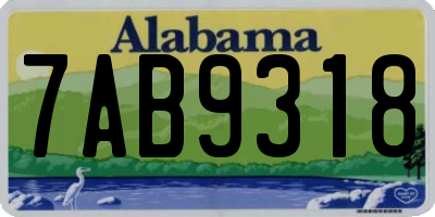 AL license plate 7AB9318