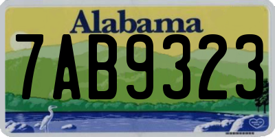 AL license plate 7AB9323