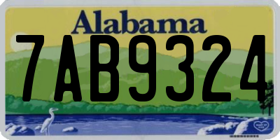 AL license plate 7AB9324