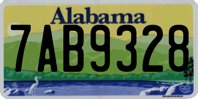AL license plate 7AB9328