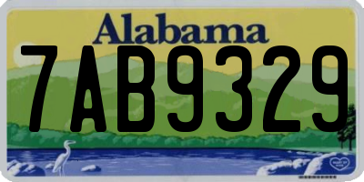 AL license plate 7AB9329