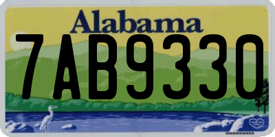 AL license plate 7AB9330