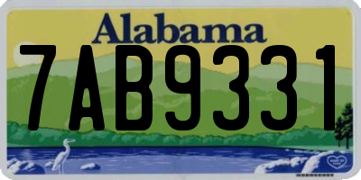 AL license plate 7AB9331