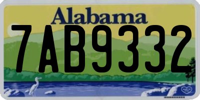AL license plate 7AB9332
