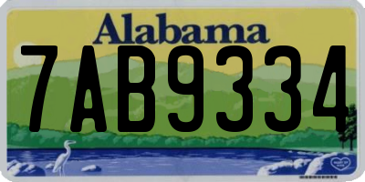 AL license plate 7AB9334