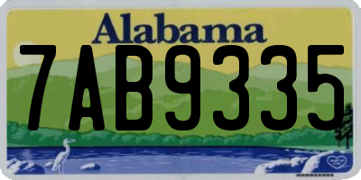 AL license plate 7AB9335