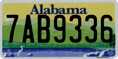 AL license plate 7AB9336
