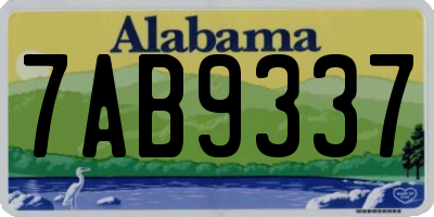 AL license plate 7AB9337
