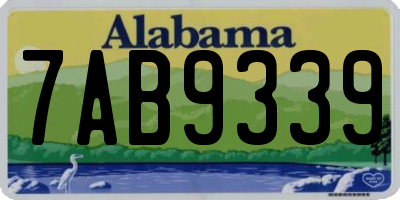 AL license plate 7AB9339