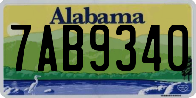 AL license plate 7AB9340